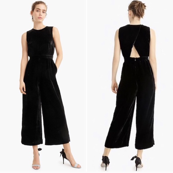 J. Crew Pants - J Crew Black Velvet Jumpsuit
